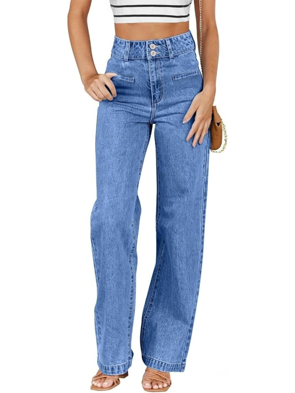 Jeans for Women High Waisted Straight Leg Denim Pants | Soft Stretchy Denim, Dua
